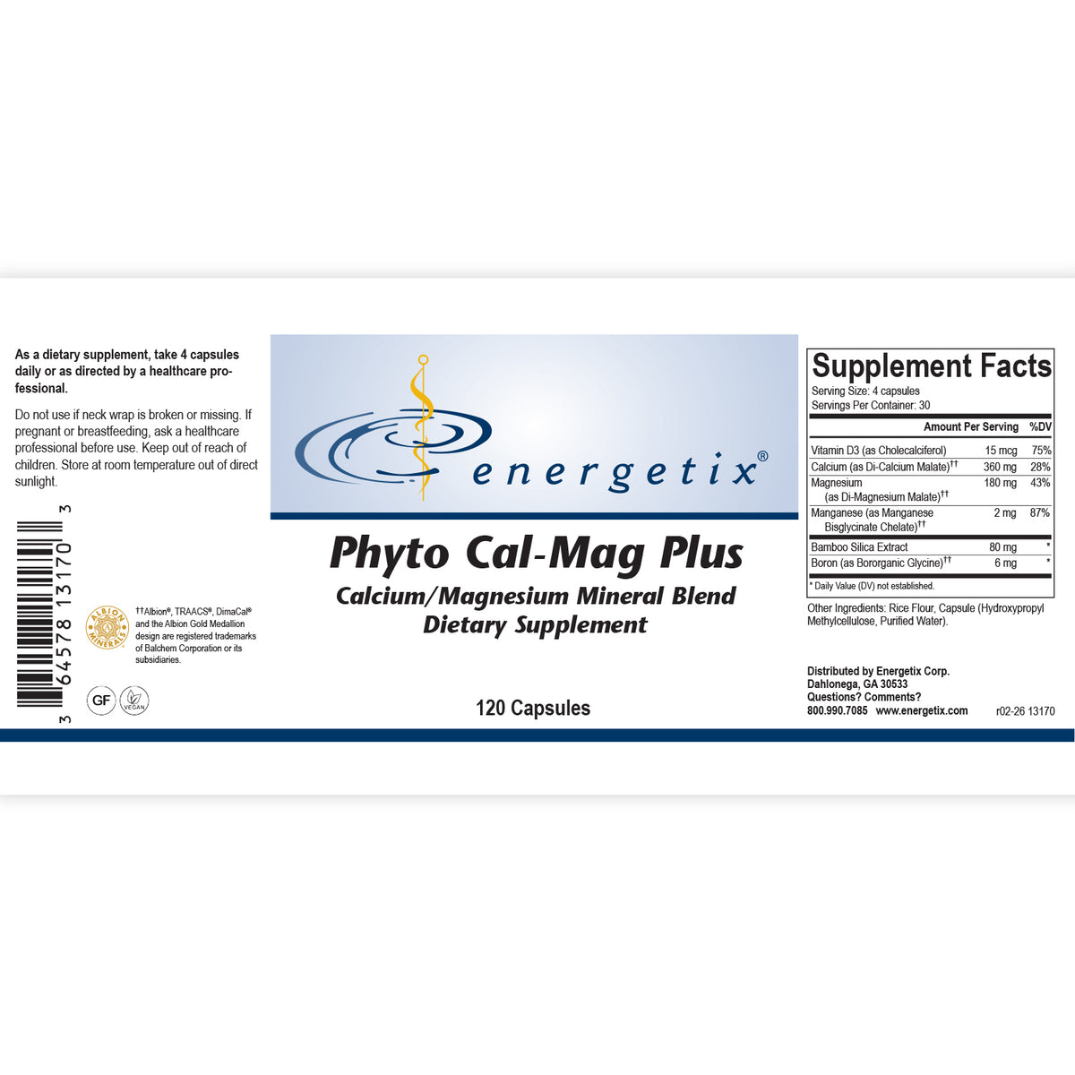 Phyto Cal-Mag Plus (120 Capsules)