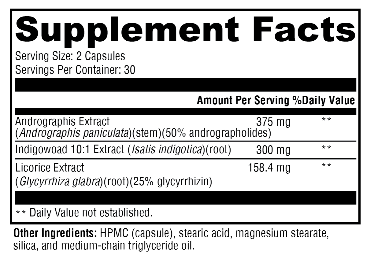 Viragraphis™ 60 Capsules Supplement Facts