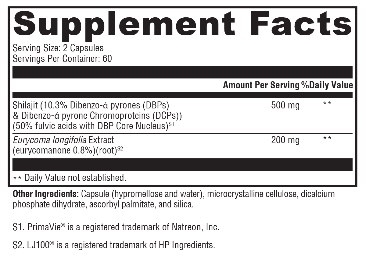 TestoPlex Plus® 120 Capsules Supplement Facts