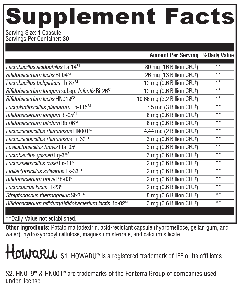 ProbioMax® Complete 45B 30 Capsules Supplement Facts