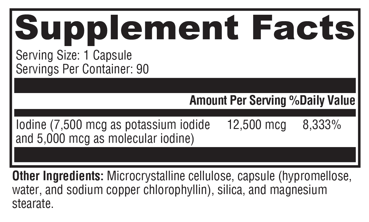 XymoDine™ 90 Capsules Supplement Facts
