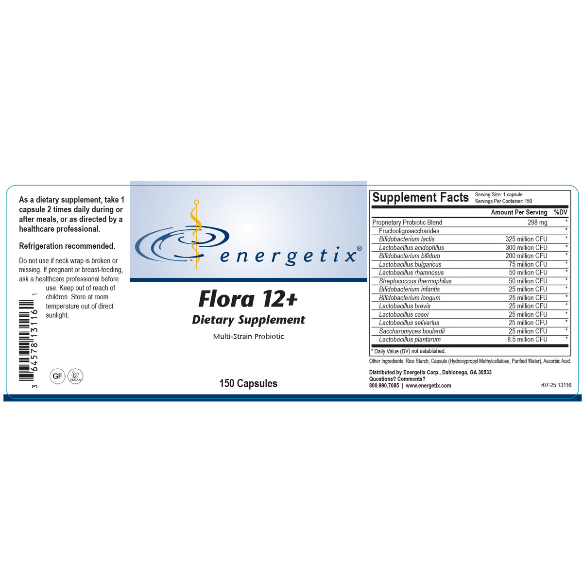 Flora 12+ (150 Capsules)